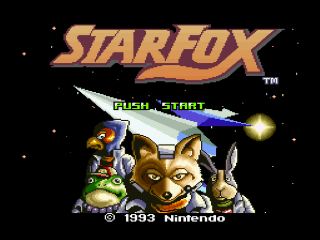 Star Fox title screen for Super Famicom